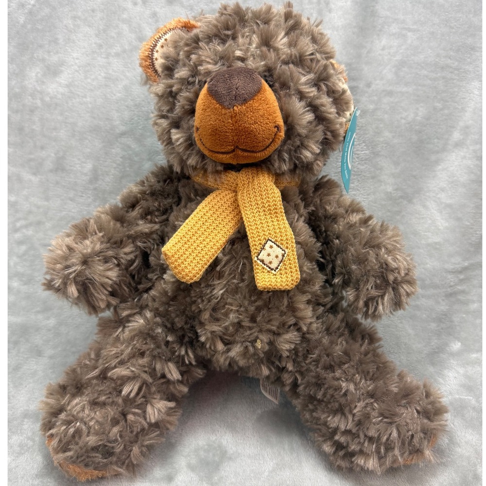 Giftable World Gray Brown Teddy Bear Plush‎ Stuffed Animal with Scarf 15"